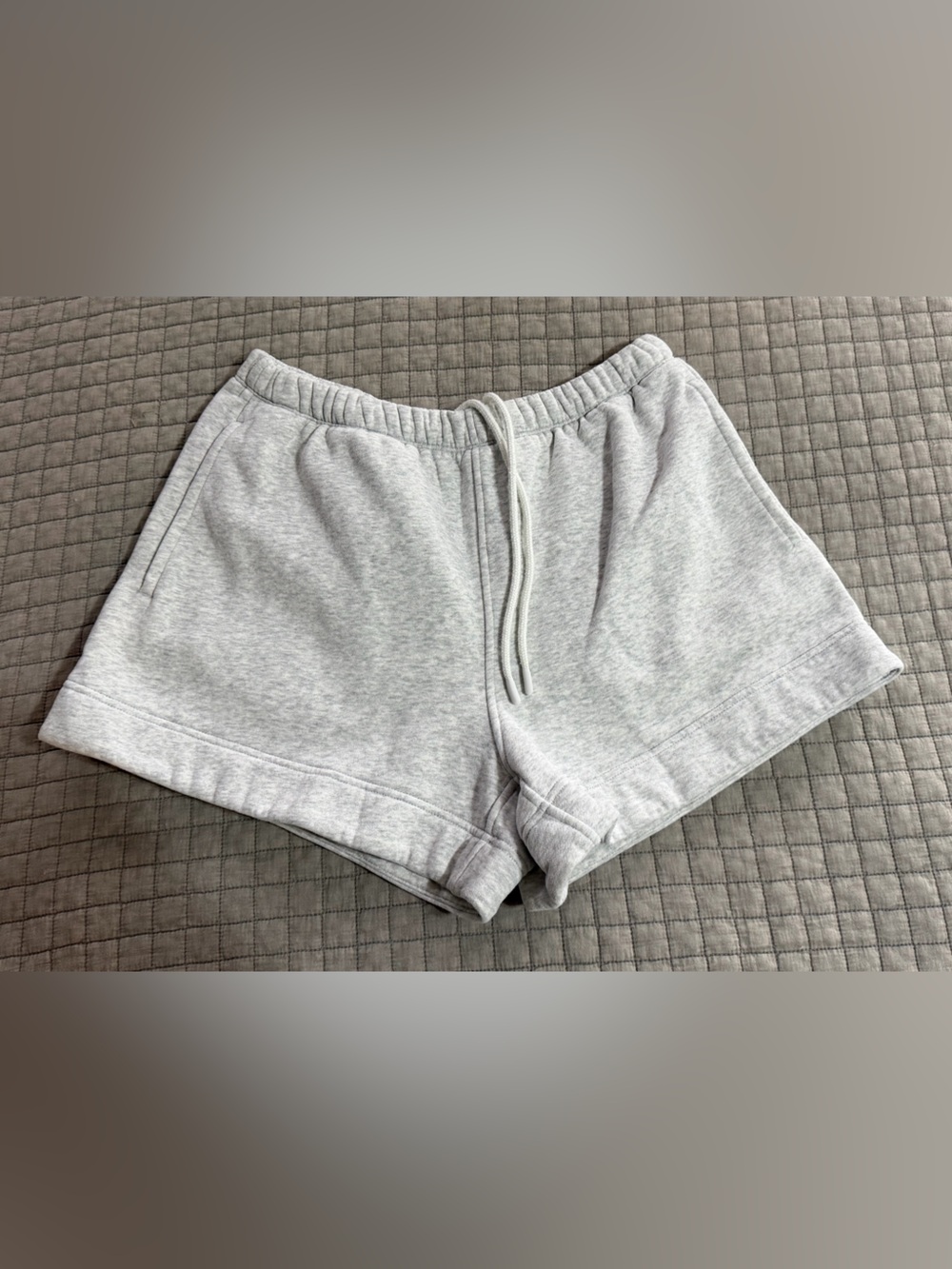 lululemon athletica Light Gray Drawstring Athletic Shorts